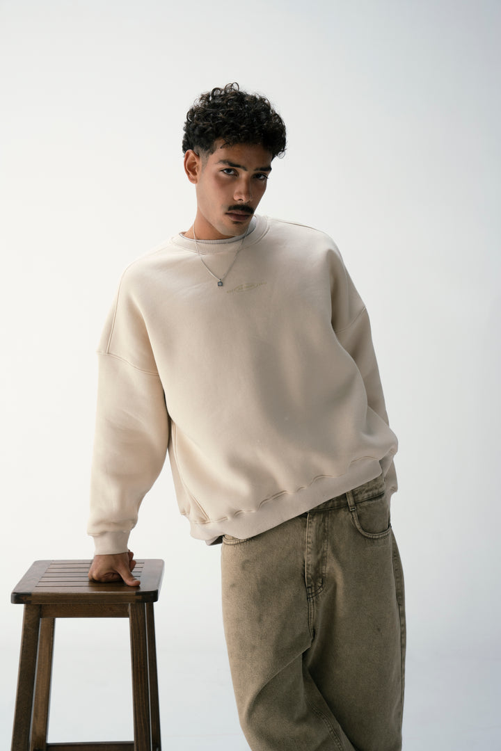 Creamstone Oversized Crewneck