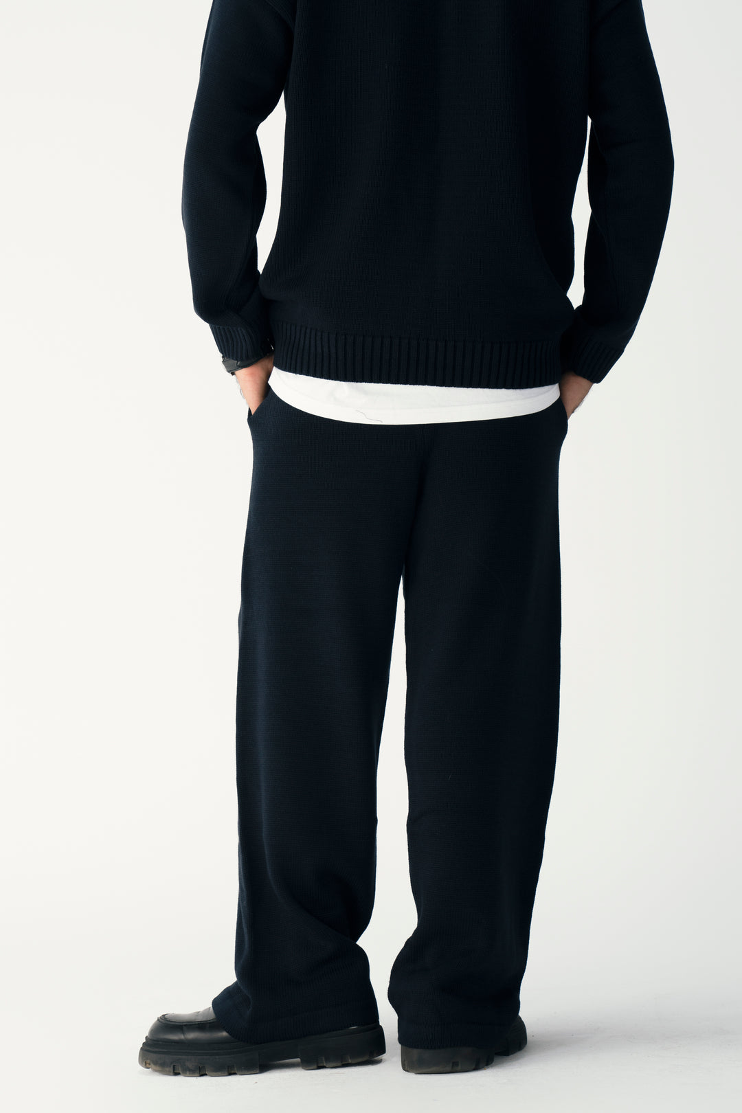 Navy Essence Knit Sweatpants