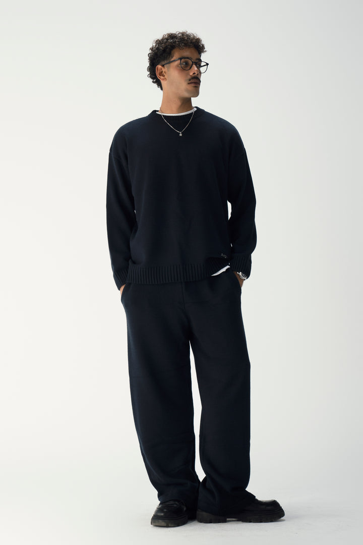 Navy Essence Knit Sweatpants