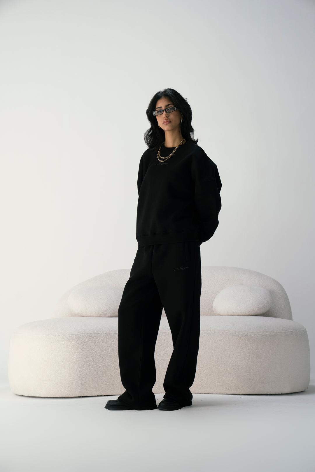 Midnight Black Oversized Sweatpants