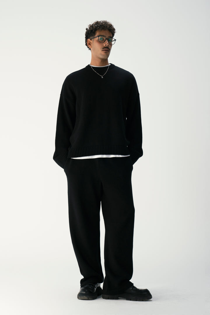 Black Essence Knit Sweatpants