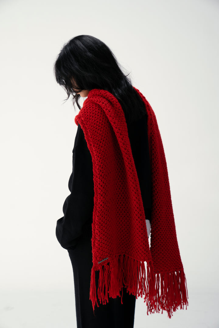 Rouge Knitted Scarf