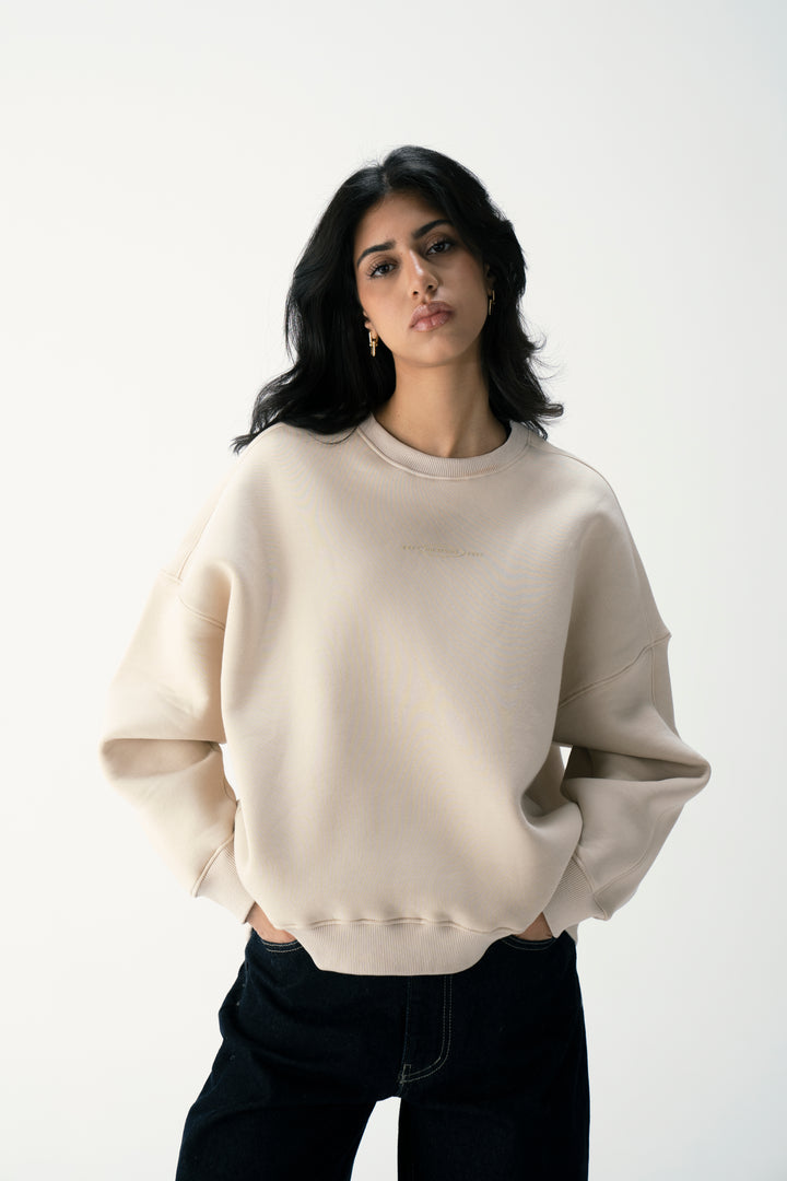 Creamstone Oversized Crewneck