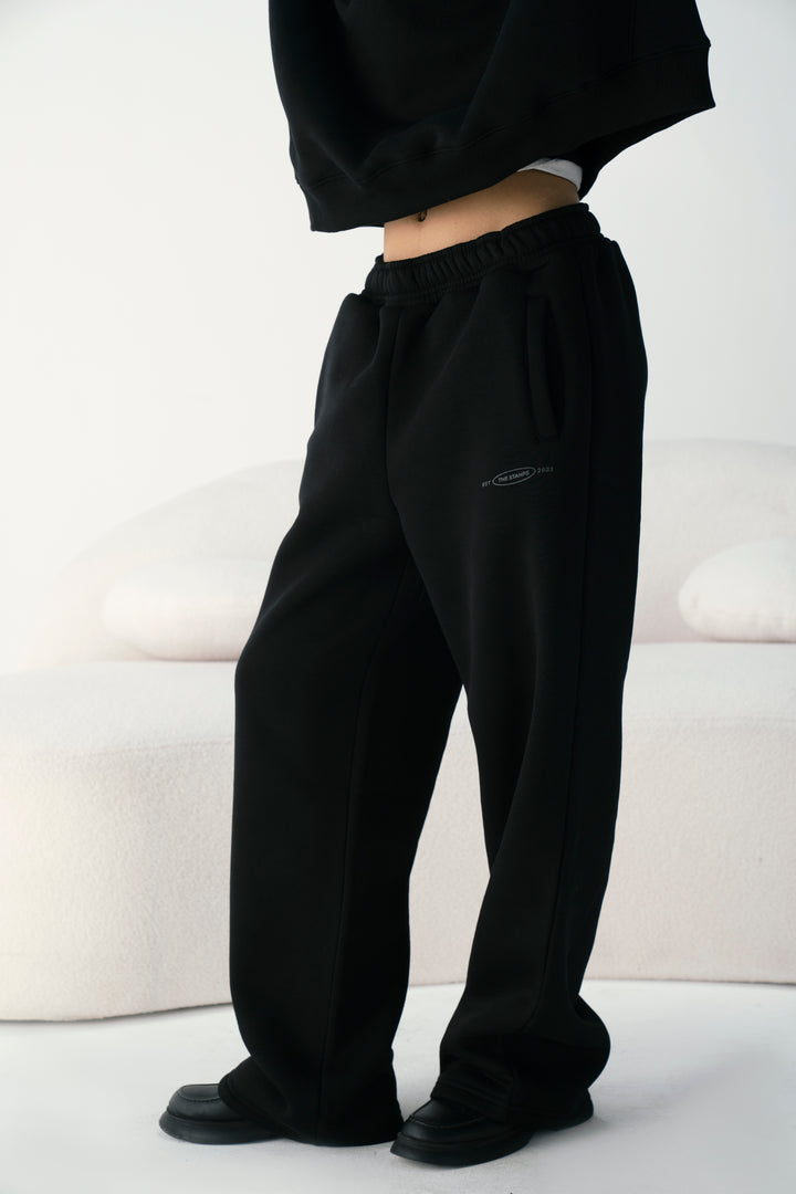 Midnight Black Oversized Sweatpants