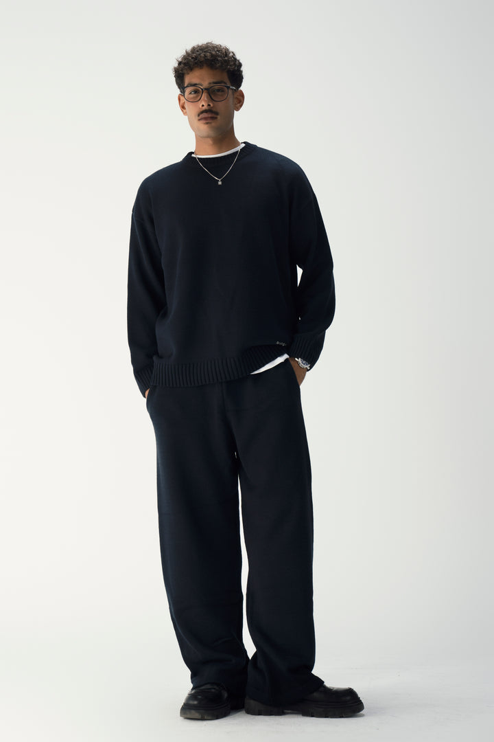 Navy Essence Knit Sweatpants