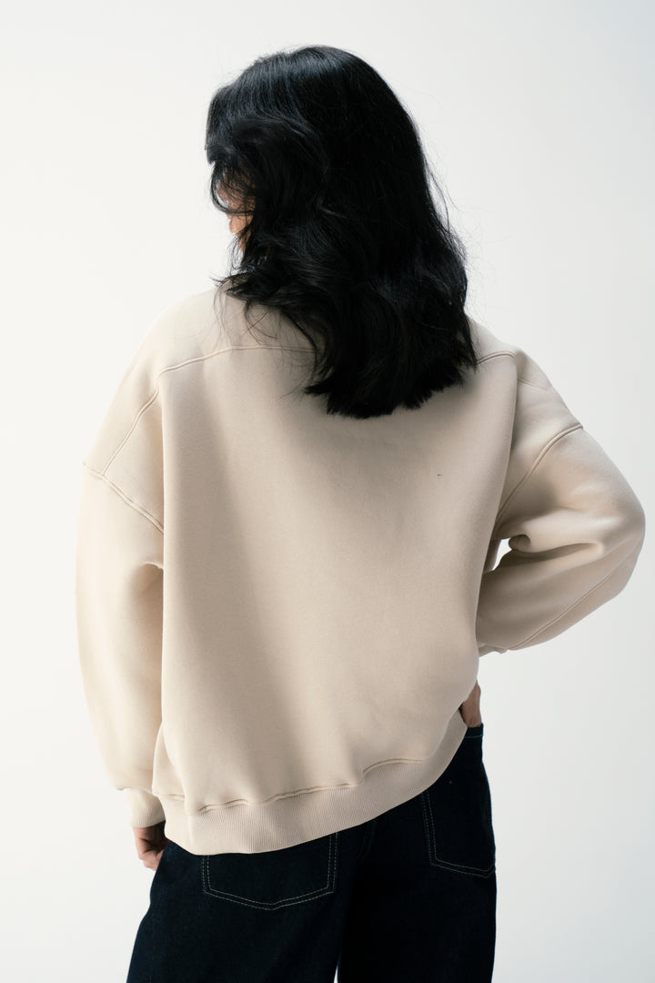 Creamstone Oversized Crewneck