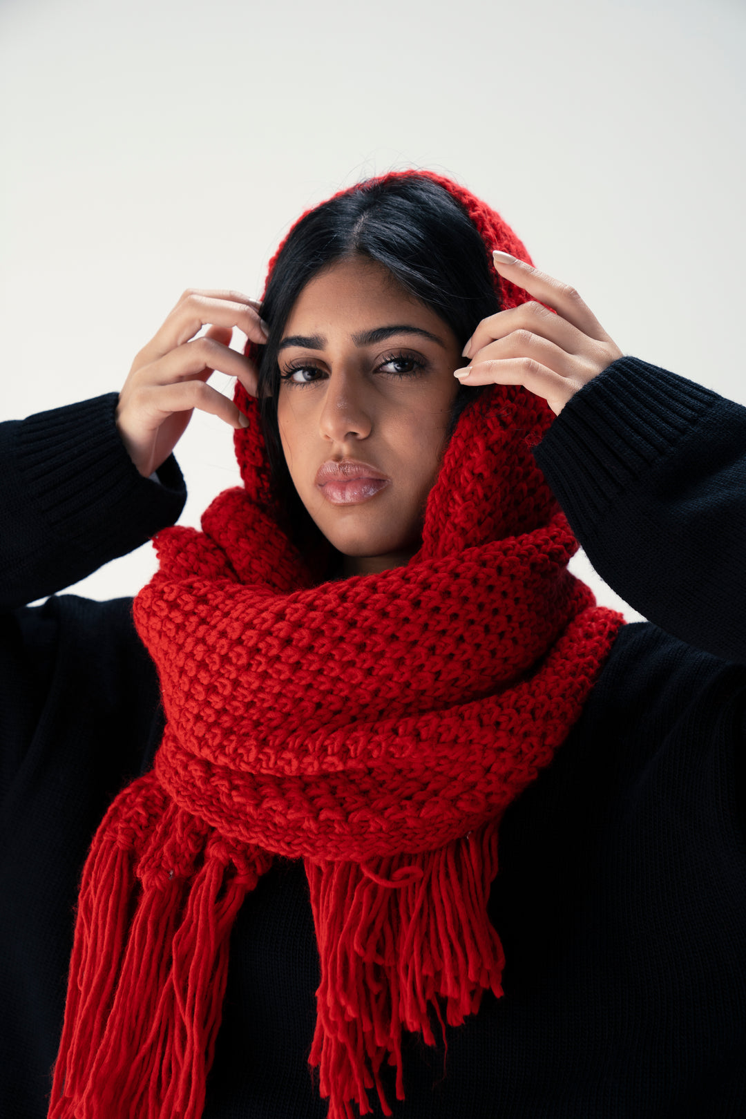 Rouge Knitted Scarf