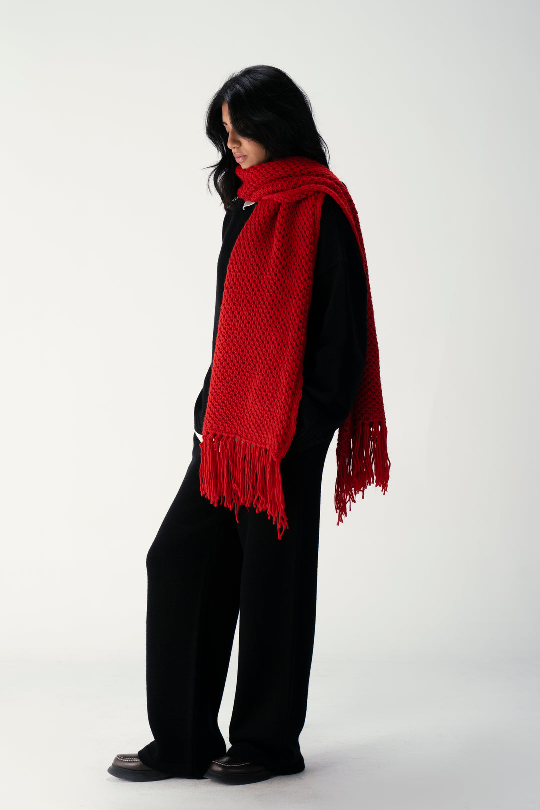 Rouge Knitted Scarf