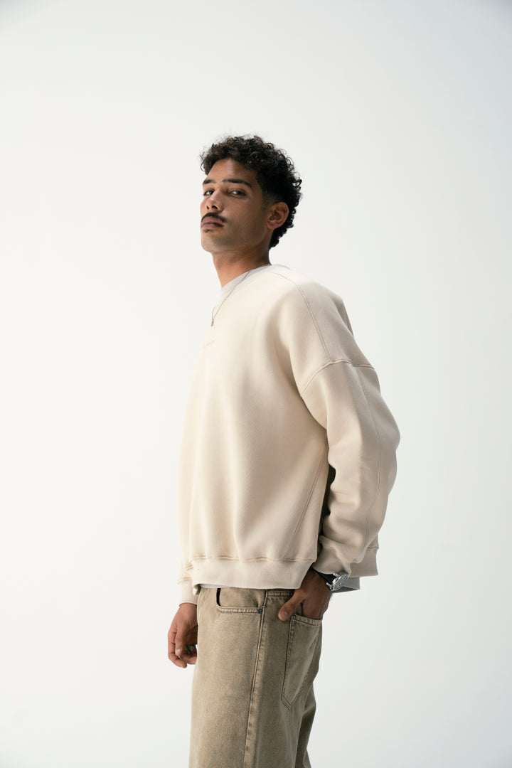 Creamstone Oversized Crewneck